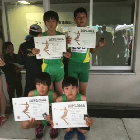 小学生全道大会　男子６年リレーチーム６位入賞